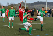 Lukas Behr (FC Rottenburg, #11) beim Torschuss, FC Rottenburg vs. SV Wurmlingen, Fussball, Bezirksliga Alb, 21. Spieltag, Saison 2023/24, 17.03.2024
Foto: Ralph Kunze