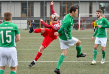 Torschuss von Lukas Behr (FC Rottenburg, #11), FC Rottenburg vs. SV Wurmlingen, Fussball, Bezirksliga Alb, 21. Spieltag, Saison 2023/24, 17.03.2024
Foto: Ralph Kunze