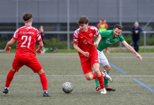 Julian Marco Kiesecker (FC Rottenburg, #21), Raphael Langer (FC Rottenburg, #03), FC Rottenburg vs. SV Wurmlingen, Fussball, Bezirksliga Alb, 21. Spieltag, Saison 2023/24, 17.03.2024
Foto: Ralph Kunze