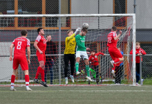 Faustabwehr von Torhueter Julian Haefner (FC Rottenburg, #01), FC Rottenburg vs. SV Wurmlingen, Fussball, Bezirksliga Alb, 21. Spieltag, Saison 2023/24, 17.03.2024
Foto: Ralph Kunze