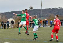 Kopfball von René Hirschka (FC Rottenburg, #05, Kapitaen), FC Rottenburg vs. SV Wurmlingen, Fussball, Bezirksliga Alb, 21. Spieltag, Saison 2023/24, 17.03.2024
Foto: Ralph Kunze