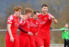 Torjubel Lennis Eberle (FC Rottenburg, #08), FC Rottenburg vs. SV Wurmlingen, Fussball, Bezirksliga Alb, 21. Spieltag, Saison 2023/24, 17.03.2024
Foto: Ralph Kunze